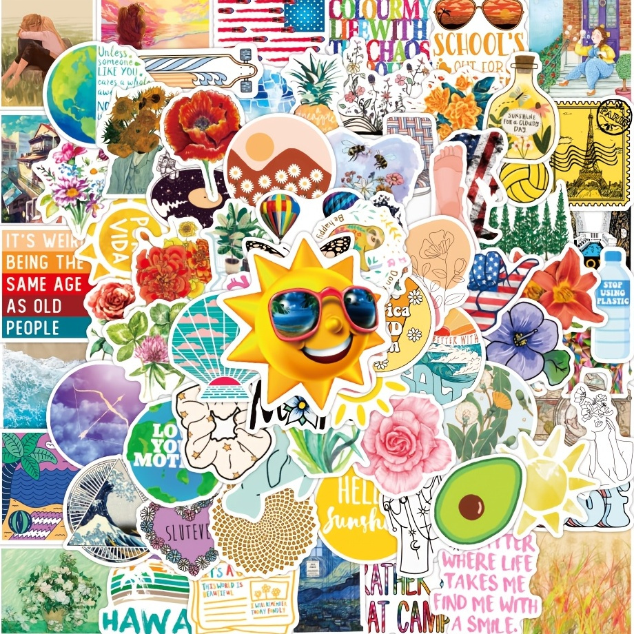 100pcs Life Fun Sticker For Walls Water Bottle Phone Waterproof Vinyl ...