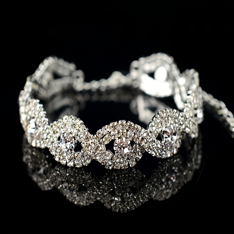 

1pc, Elegant Infinity Rhinestone Bracelet - Perfect Valentine's Day Gift For Women Creative Jewelry Creative Gifts Birthday Gifts