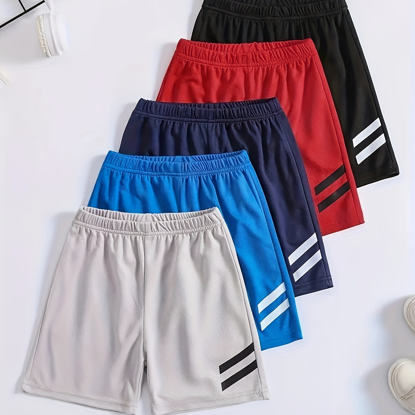 

Multi-pack Boys Comfortable Creative Shorts, Casual Quick-drying Shorts For Summer Outdoor