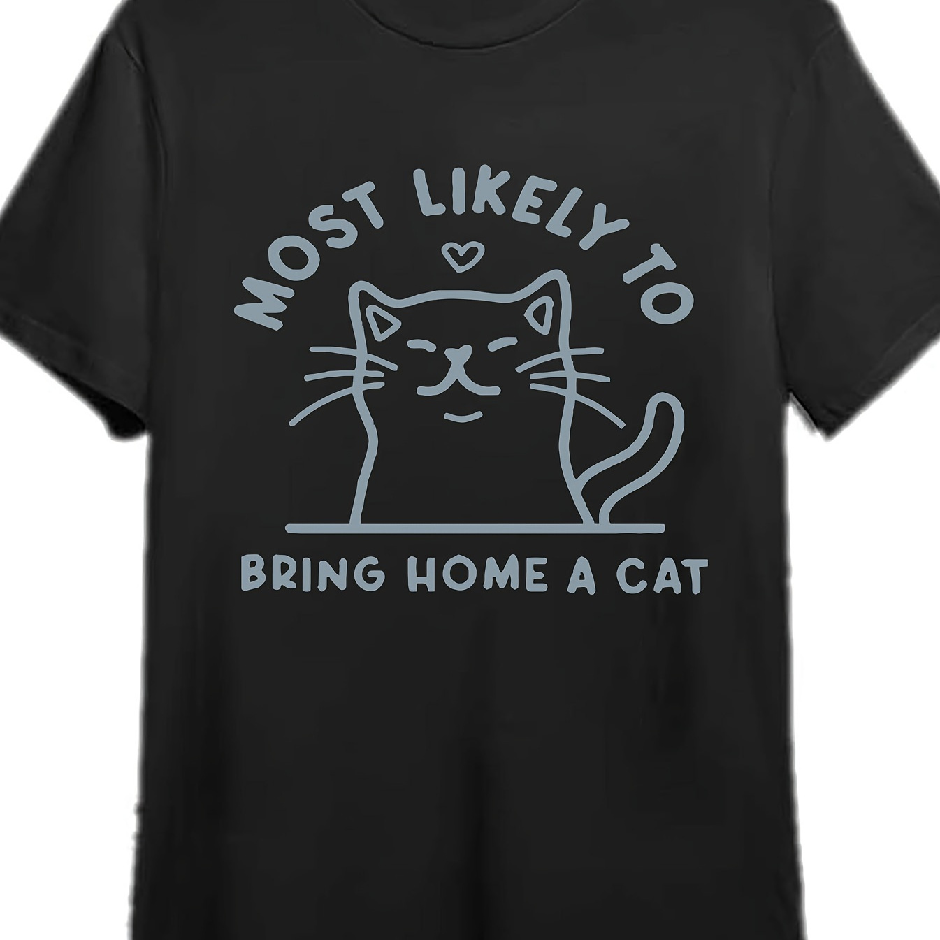 

To A Cat, Printed T-, Sleeve T-, Sleeve Top, Clothing, Personality, To , Christmas And Halloween , T-shirts, Commemorative Shirts