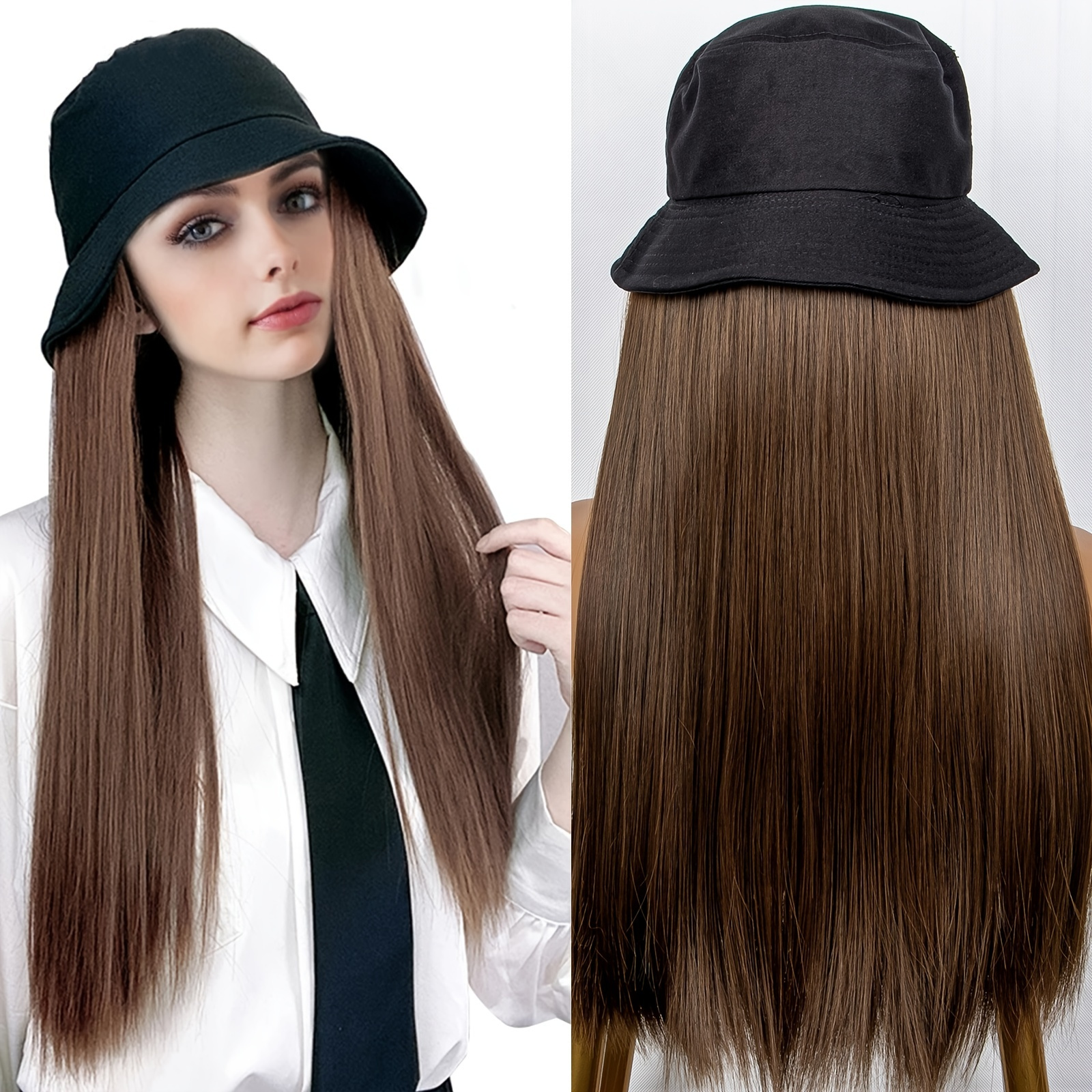 Women Ponytail Bucket Hat Neck Flap Adjustable Lanyard Solid - Temu