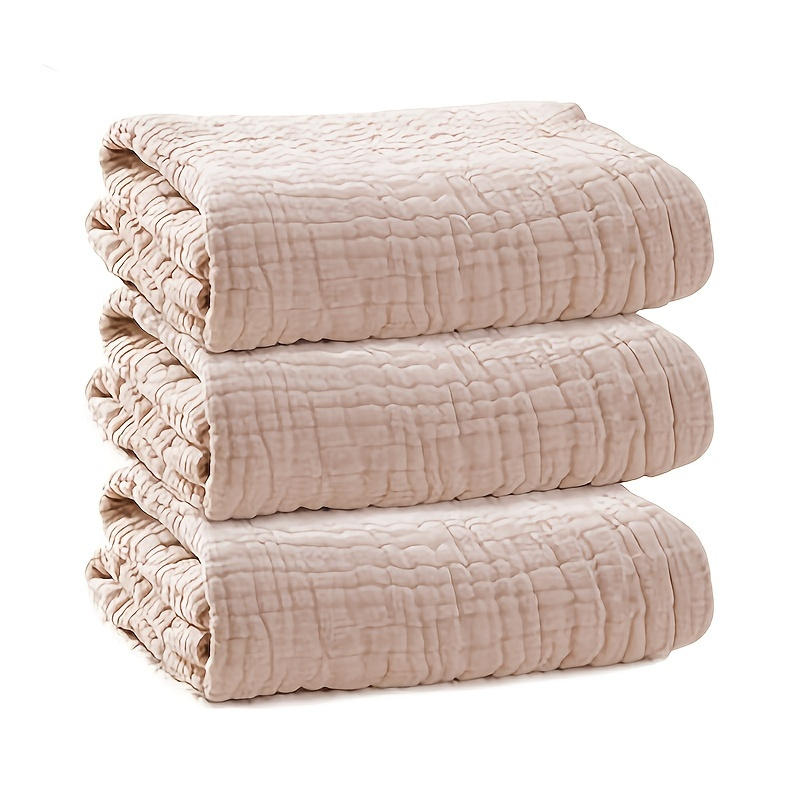 

Newborn Bath Towel, Baby 100% Cotton Swaddle Blanket, New 6 Layer Gauze Towel, Baby Bedding Blanket