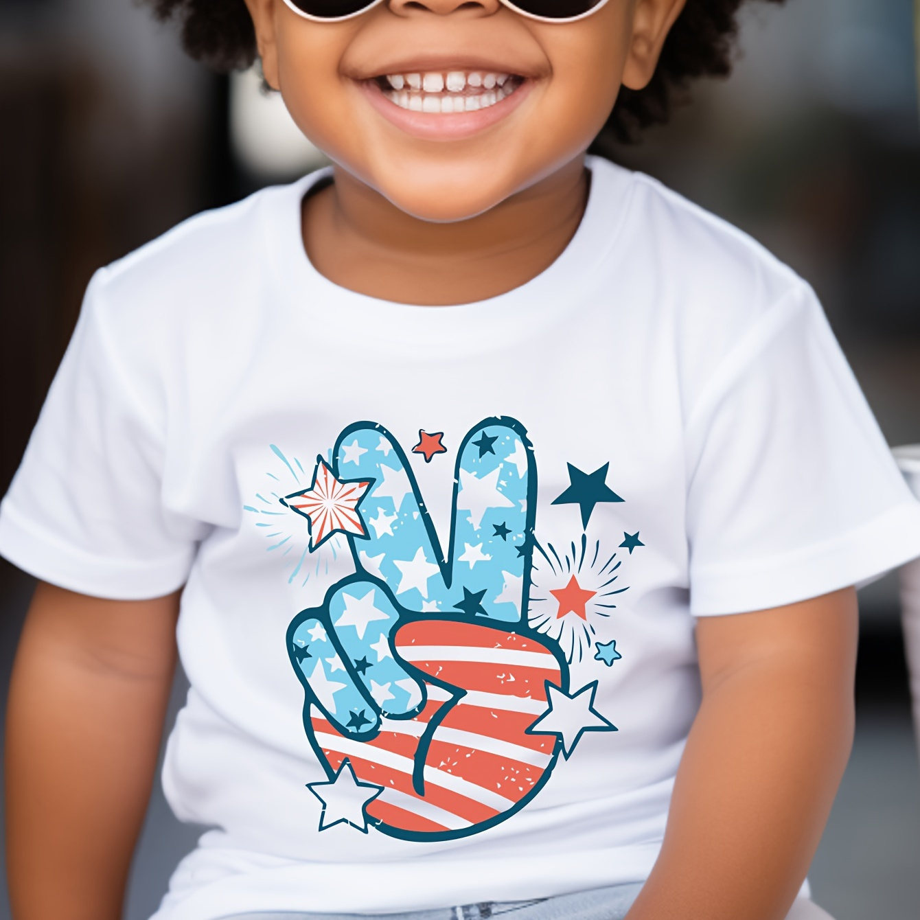 

Independence Day Gesture Print T-shirts For Boys - Cool, Lightweight And Comfy Summer Clothes!