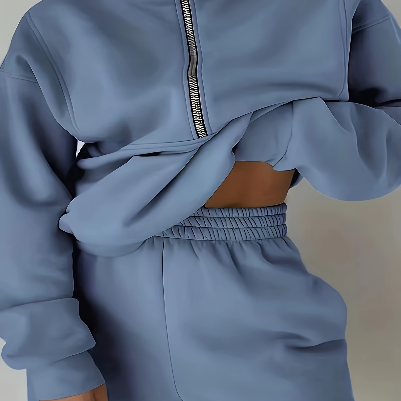 

Ensemble Pièces Sweatshirt et Pantalon en Épaisse et Confortable de avec Fermeture Éclair, Style Sportif et Moyen-Orientale