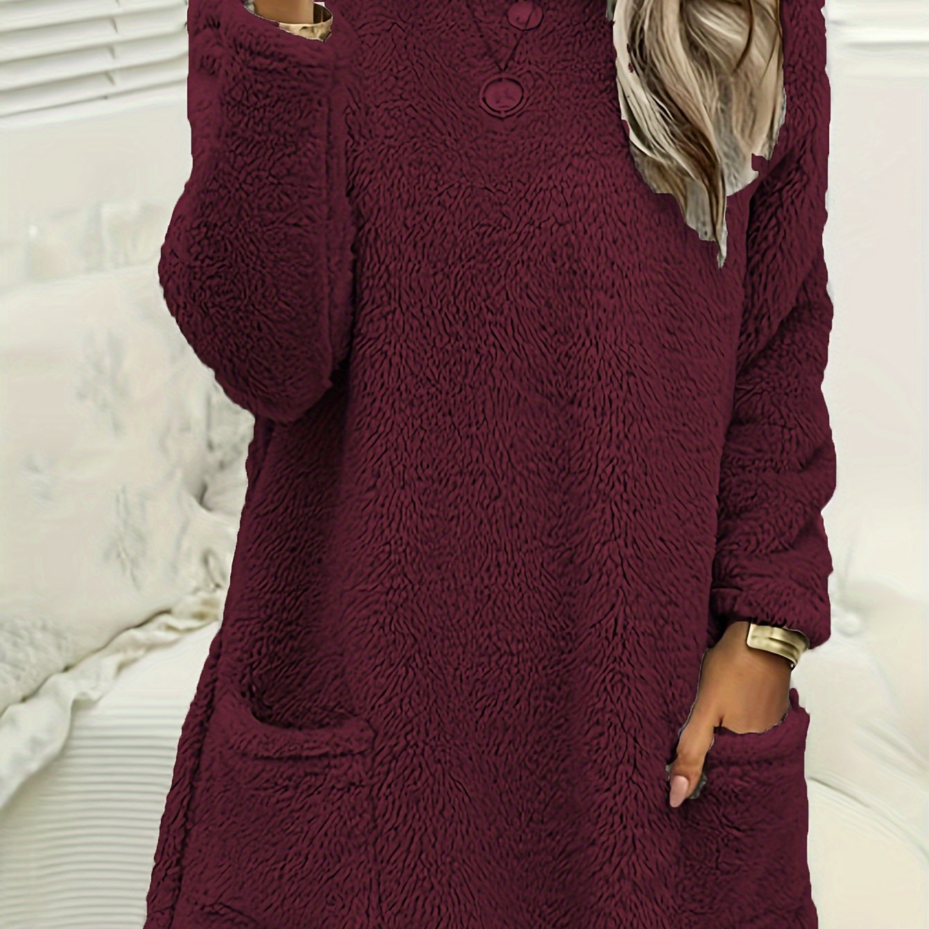 

Plus Size Sweatshirt, Long Pullover Sweatshirt For Fall & , 's Plus Size Clothing