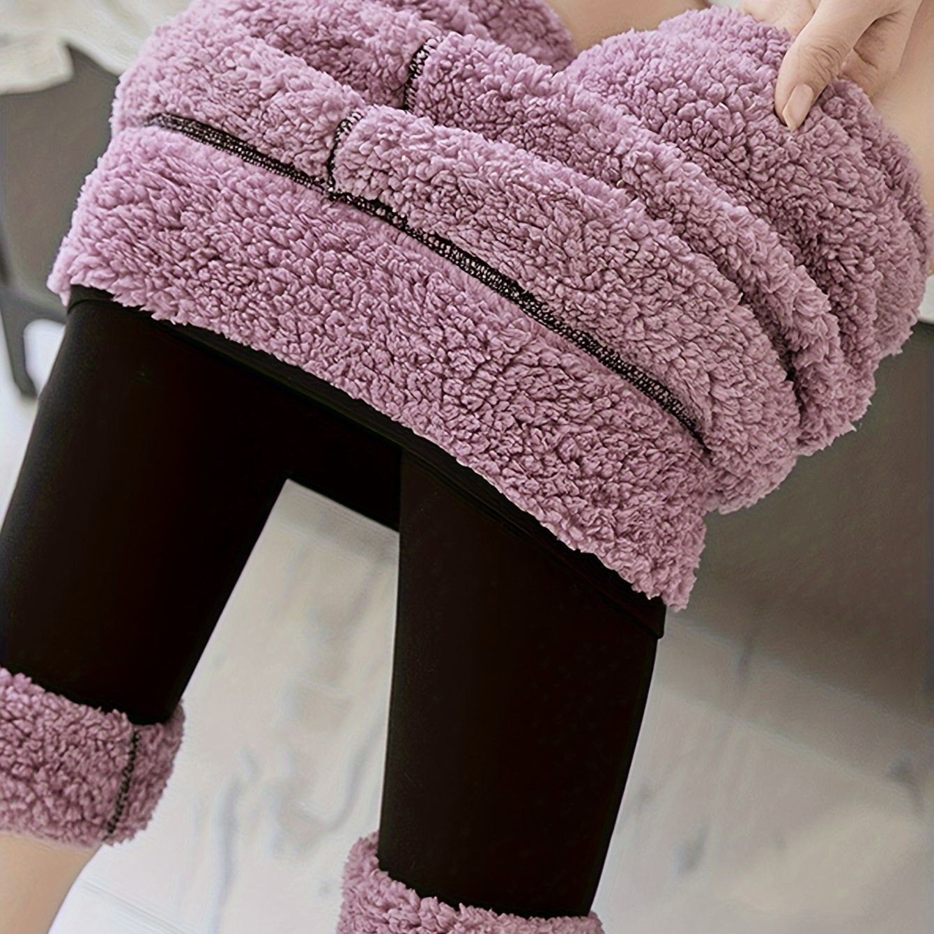 Warm Soft Thermal Pants Slim Tights Elastic Lined Pants - Temu