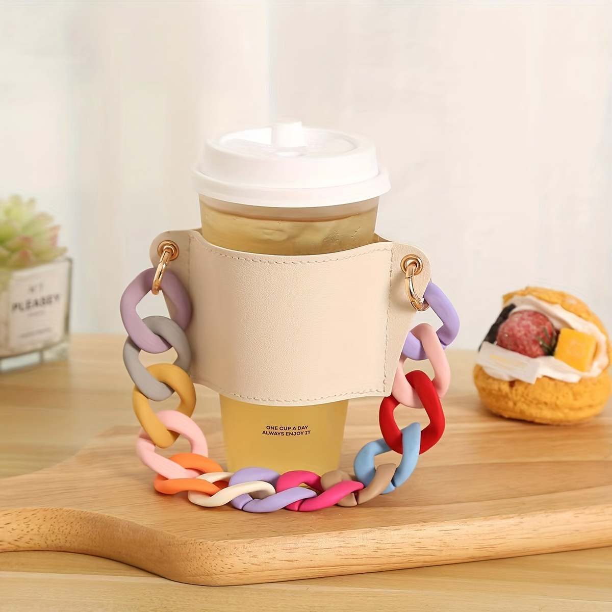 1PC Coffee Cup Keychain Coffe Is Like A Hug In A Mug Bag, Wallet  Accessories Decorative Ornament
