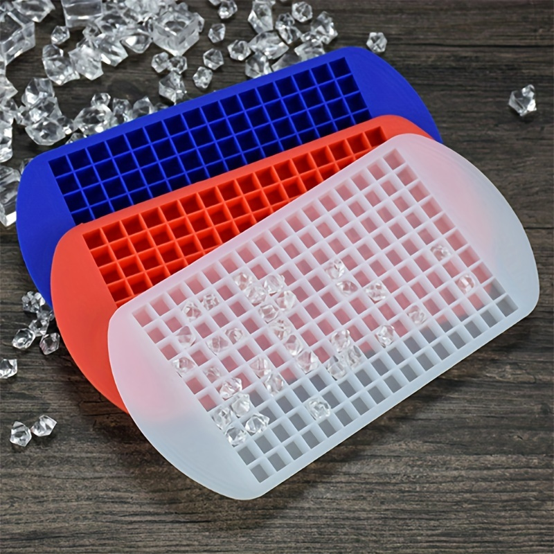 Mini Ice Cube Trays with 160 Small Silicon Cube Molds - 1 Pair