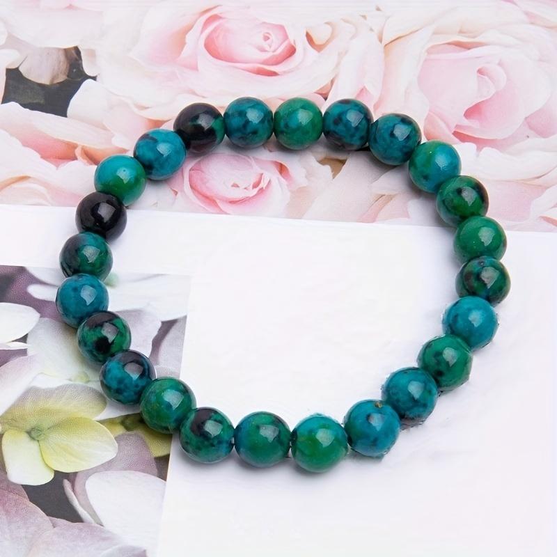 

1pc Chrysocolla Malachite Bracelets For Women Men Natural Stone Beads Bracelet Bracelet Jewelry Gift