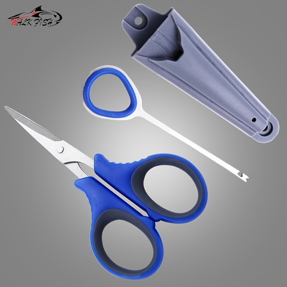 Premium Stainless Steel Fishing Scissors with Comfortable Silicone Handle -  Durable and Multifunctional Fishing Tool