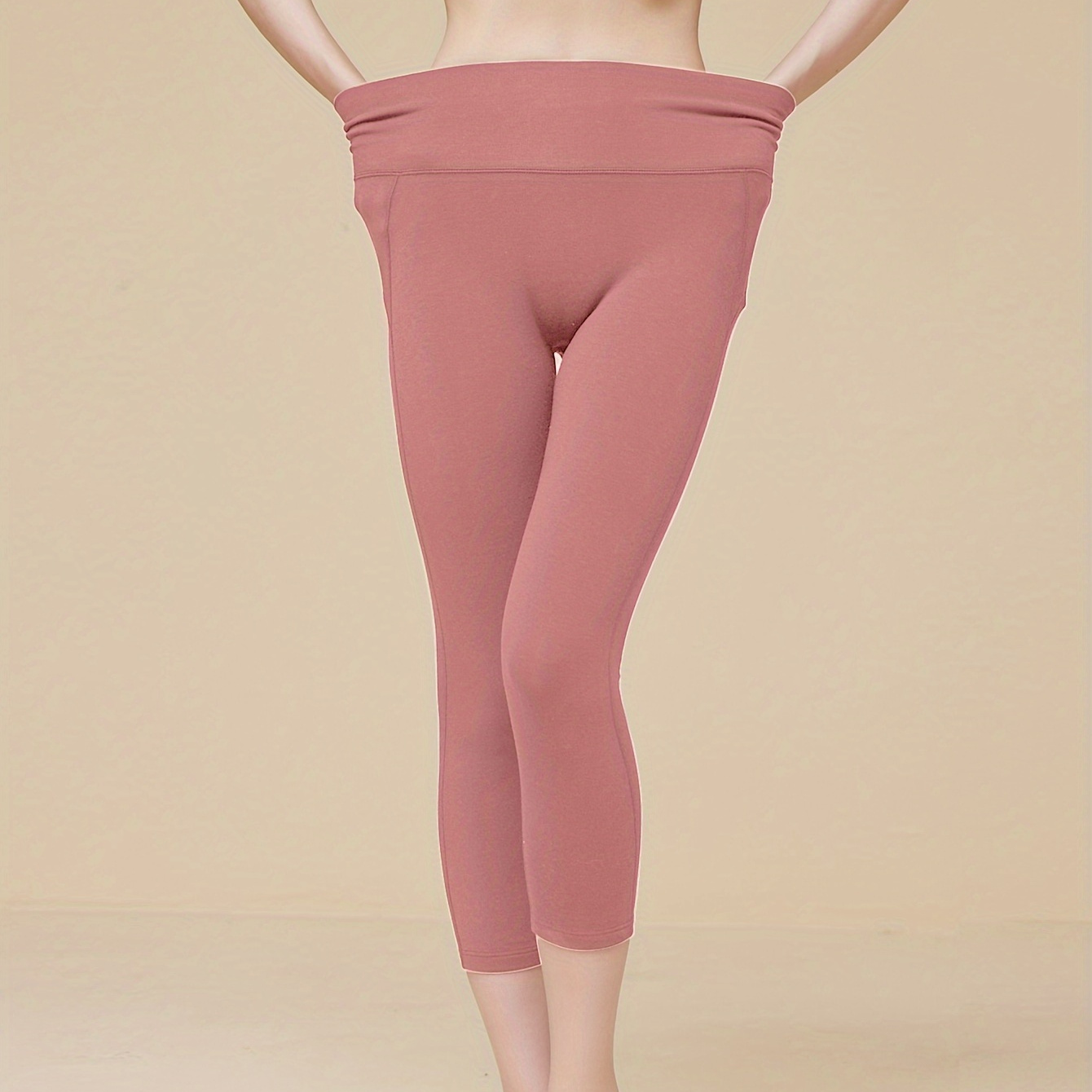 Solid Thermal Pants Soft Comfy Slim Elastic Tights Winter - Temu