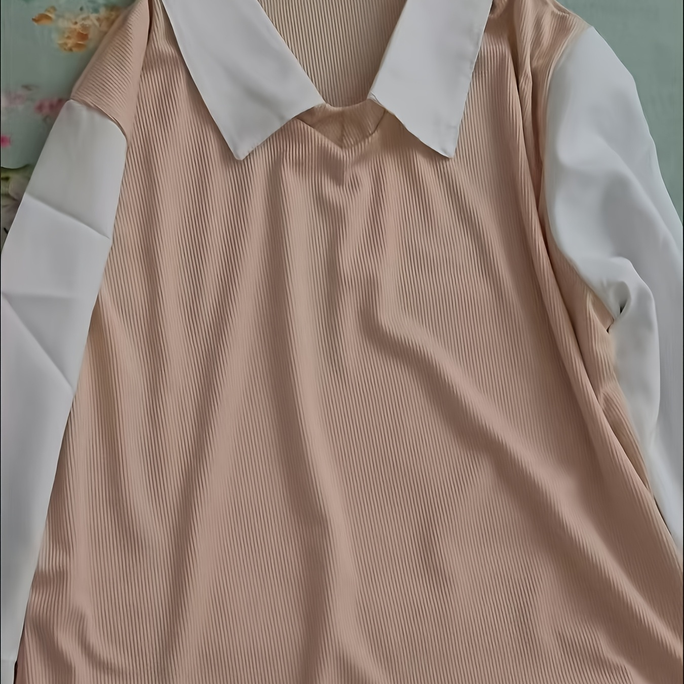

Fake Two-piece Polo Collar Women's Shirt, Spring Casual Korean Blouse, Y2k Top, Women's Loose Pullover, Elegant Shirt.