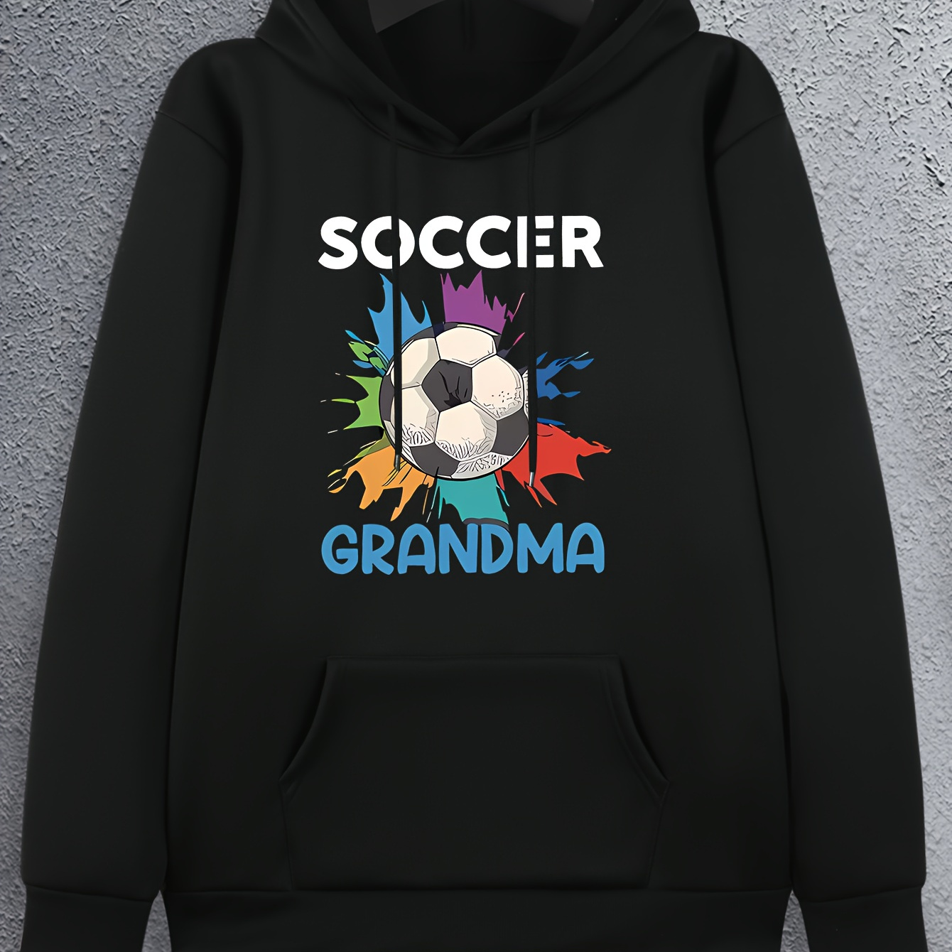 

Soccer Grandma Pattern Print Hooded Sweatshirt, Hoodies Fashion Casual Tops For Spring Autumn, Men's Clothing For Daily Wear