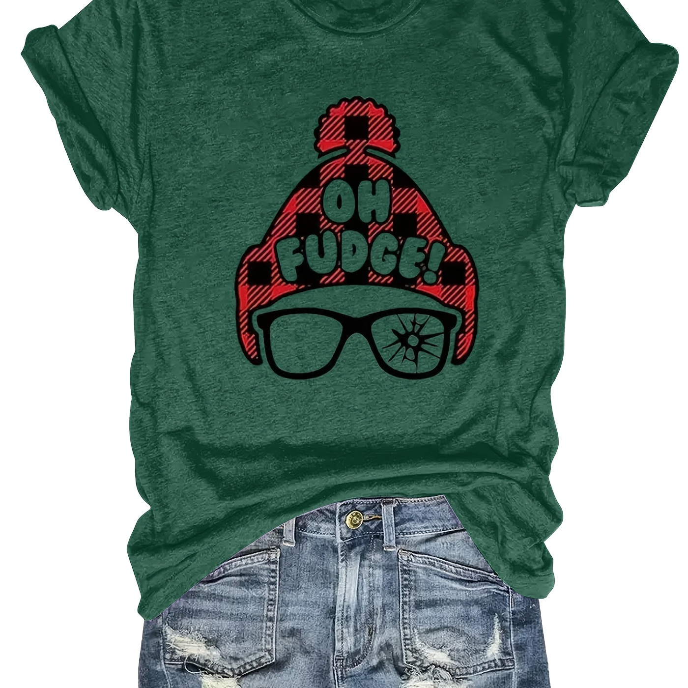 

Holiday Orientation-christmas-printed T-shirt-leisure Interest-everyday Wear-soft And Comfortable-women's Wear