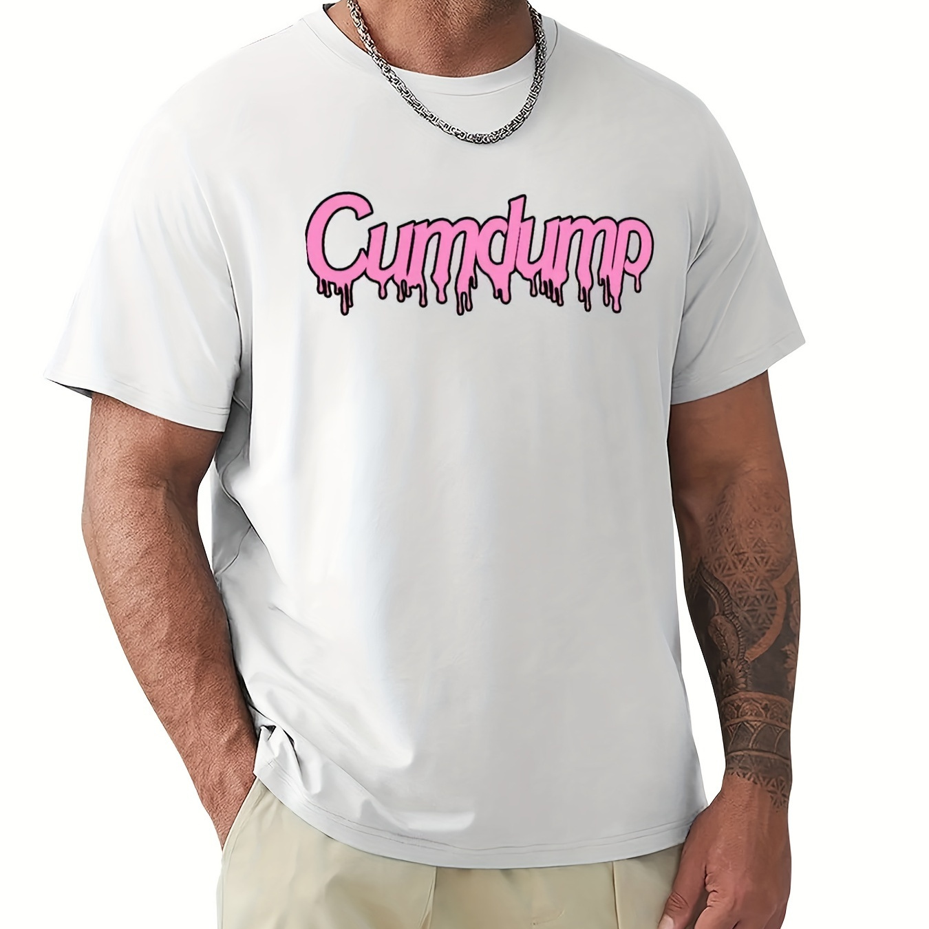 

Cumdump T-shirt Oversized Cute Tops Workout Shirts For Men Cotton Heavyweight Hot Sale Round Collar Crewneck 220g