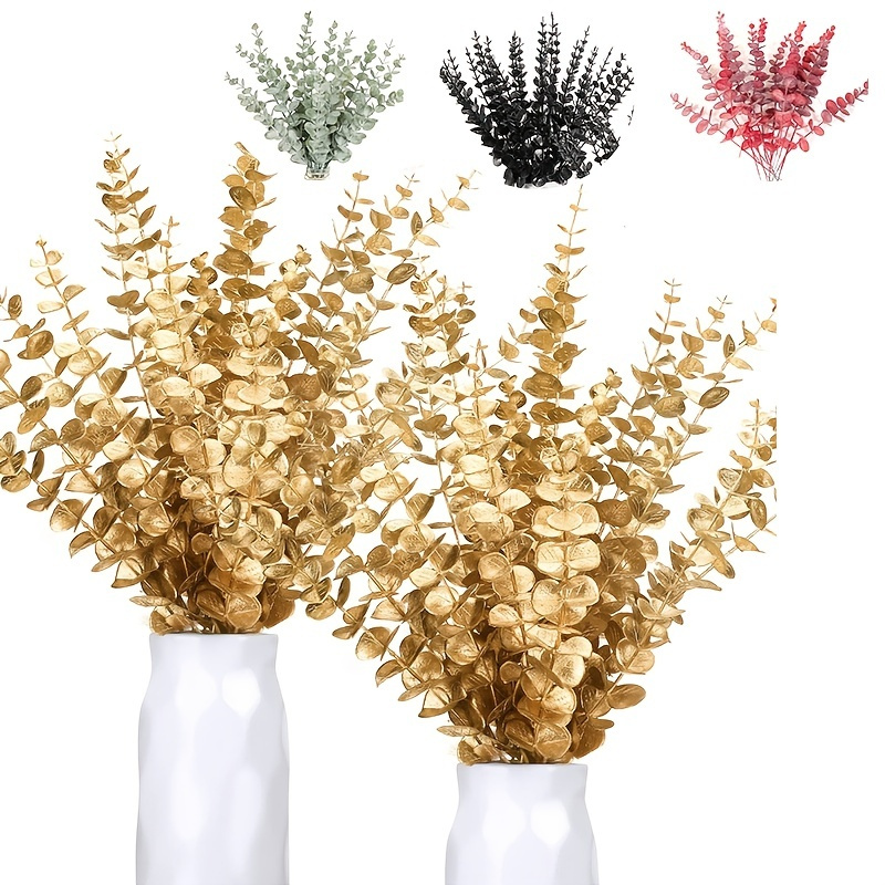 

12pcs Eucalyptus Stems Decor: Premium Artificial Flower For Wedding Centerpieces & Home Decoration