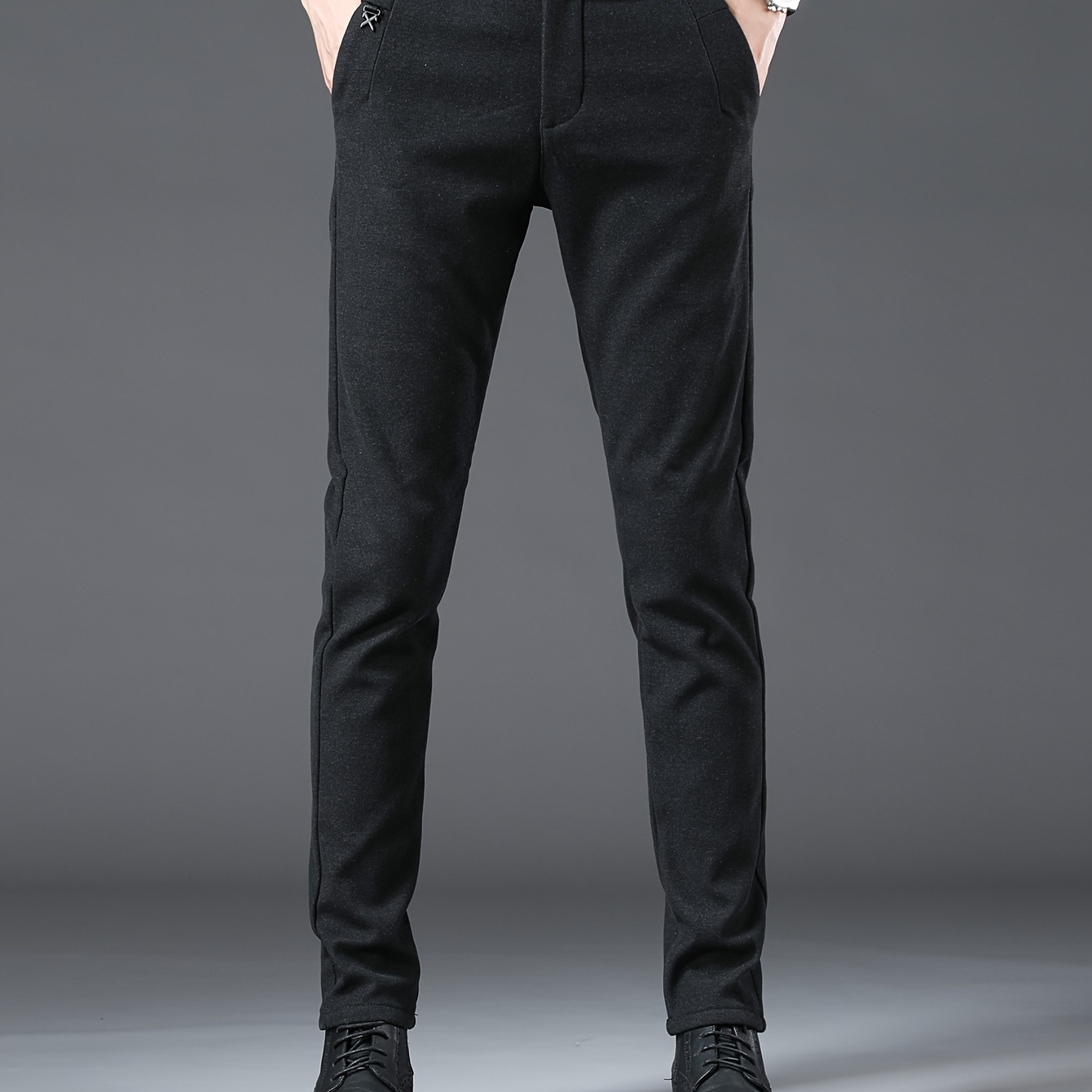 

Men's Classic Design Slim Fit Dress Pants For Fall Winter Business Leisure Activities