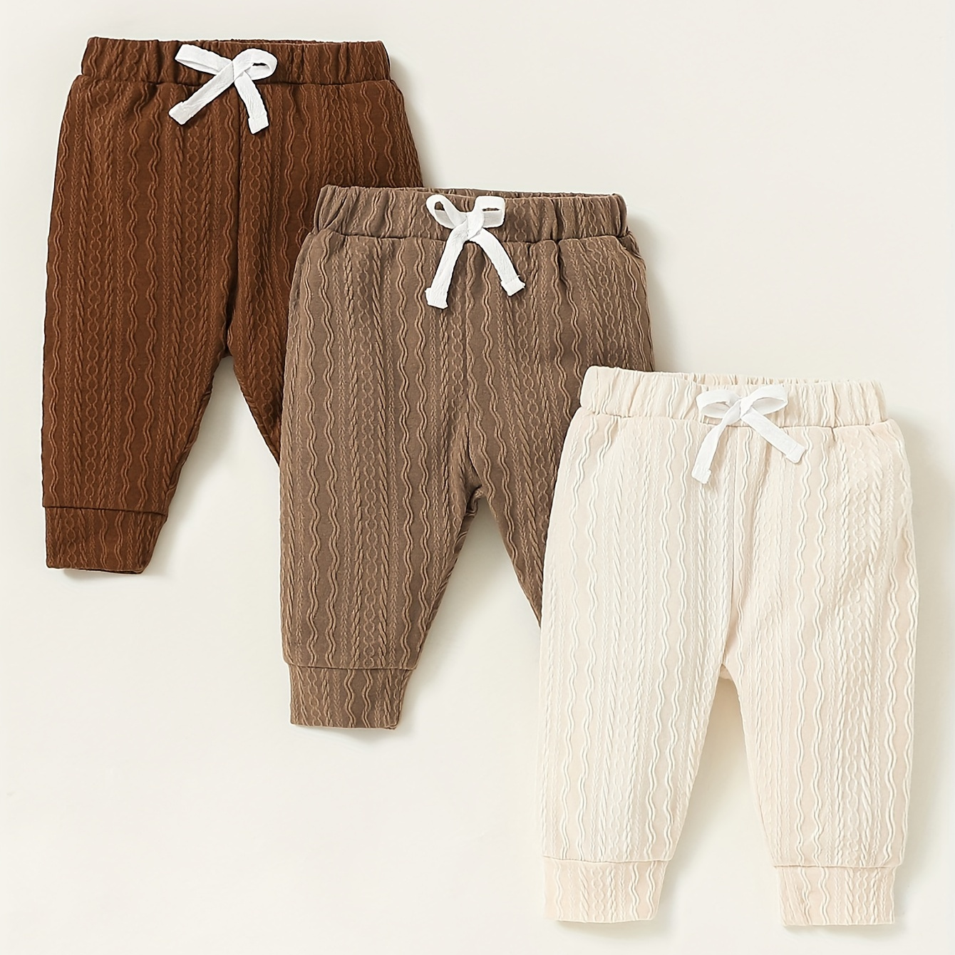 

3pcs 's Pants, Waist Trousers, Toddler & Infant Boy's Clothing