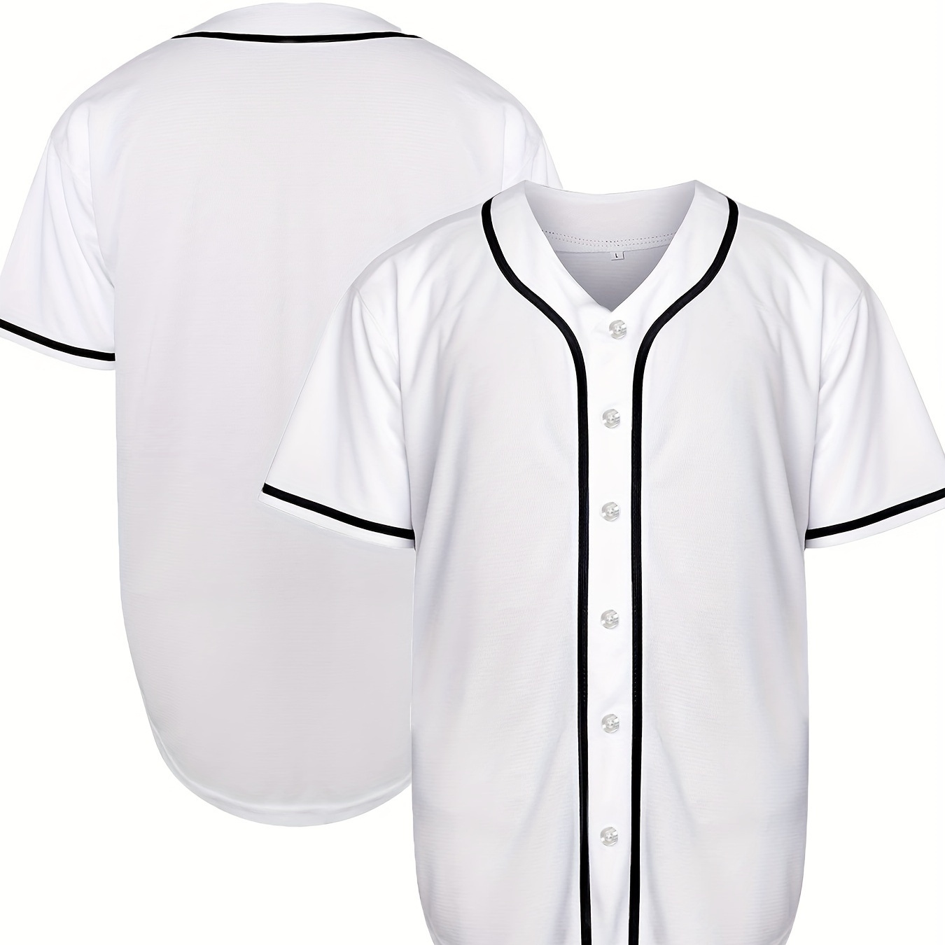 

Plus Size Men's Contrast Color Jersey Shirt For Baseball/outdoor/sports
