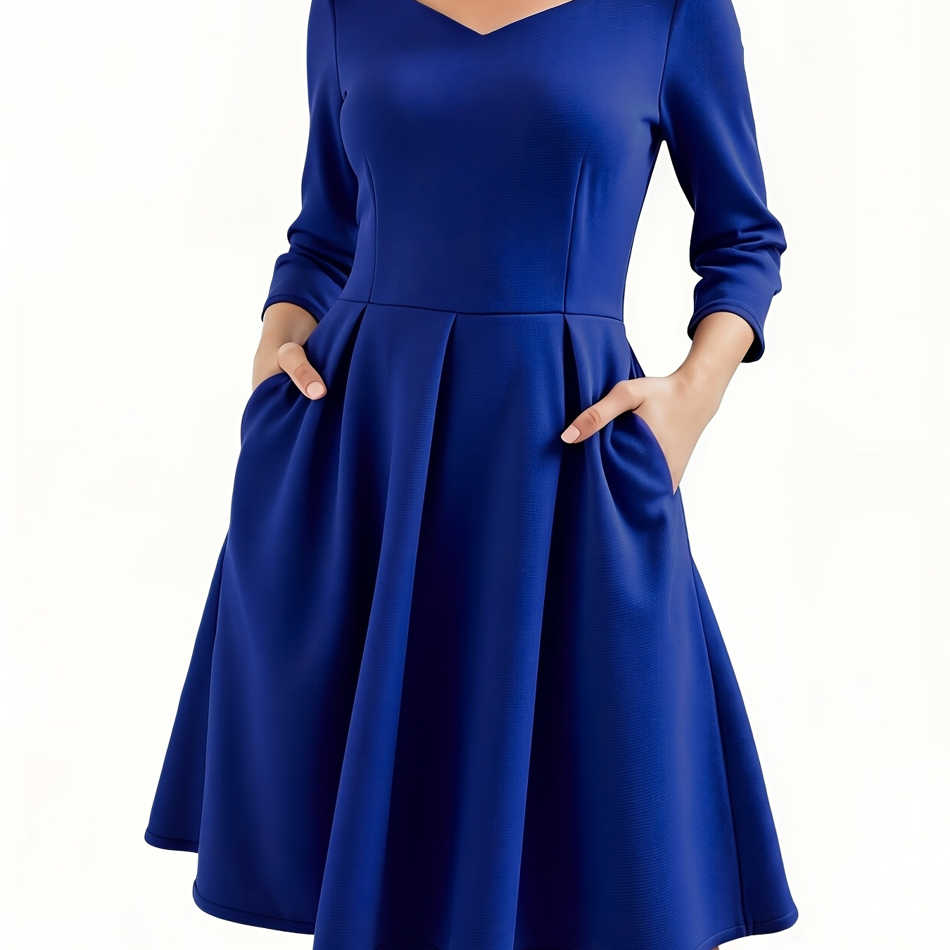 halter cocktail dresses for weddings Floral Midi Dress with Sculpted Silhouette 48214 Color:mallard