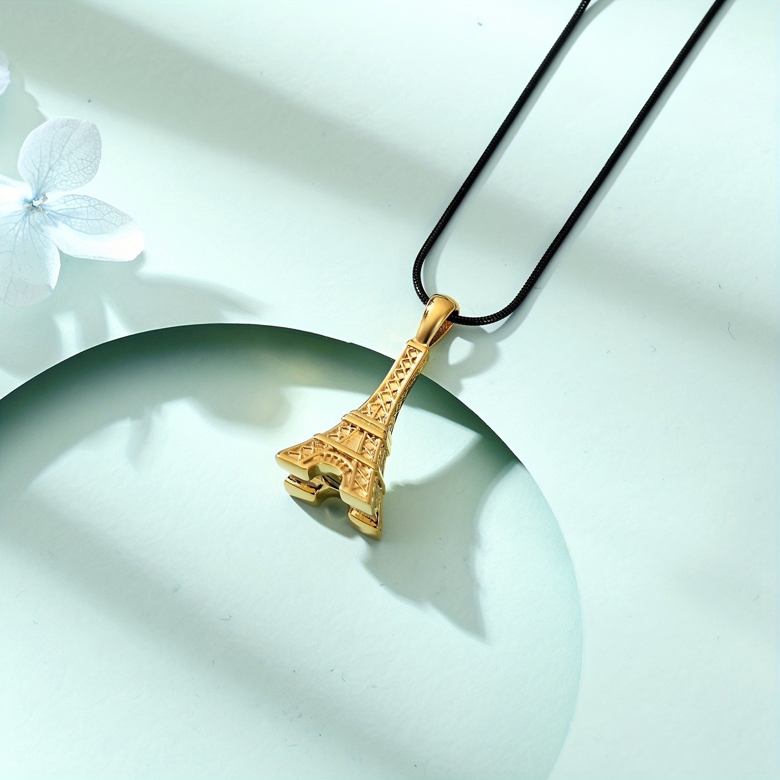 Eiffel Tower Urn Necklace For Ashes - Stainless Steel Memorial Cremation Jewelry For Pets & Loved Ones