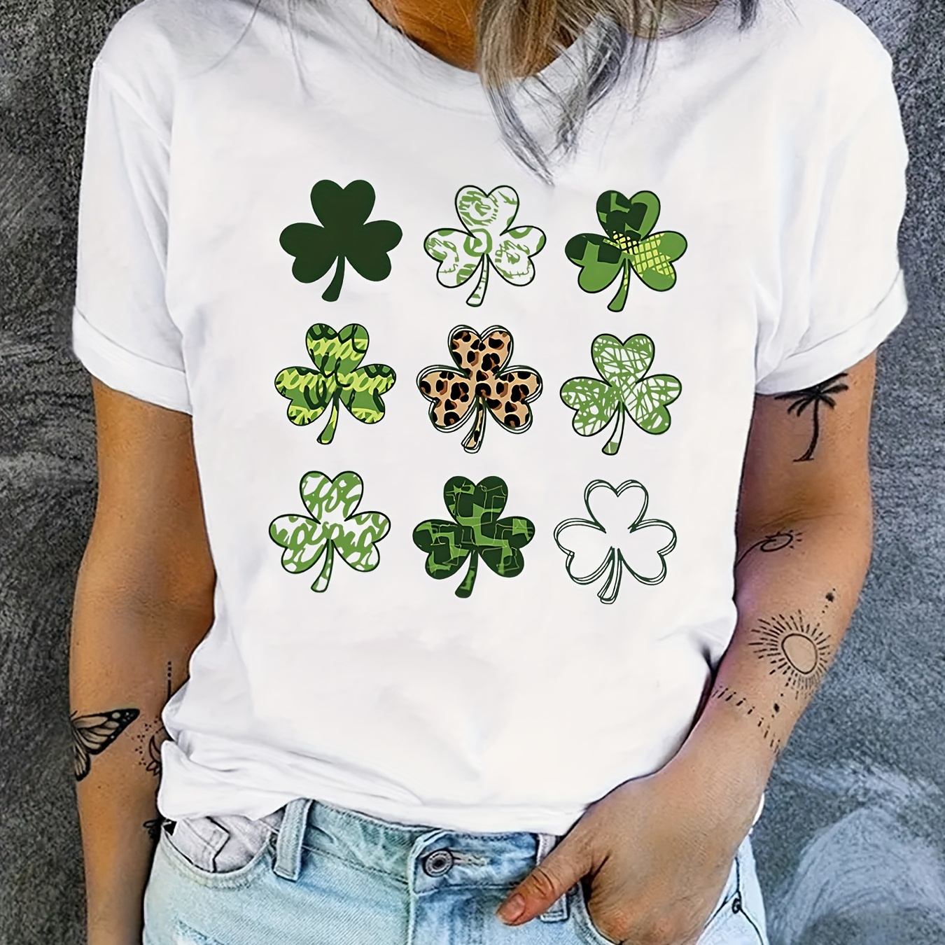 

Graphic Print T-shirt, Short Sleeve Crew Neck Casual Top For Summer & Spring, Women's Clothing