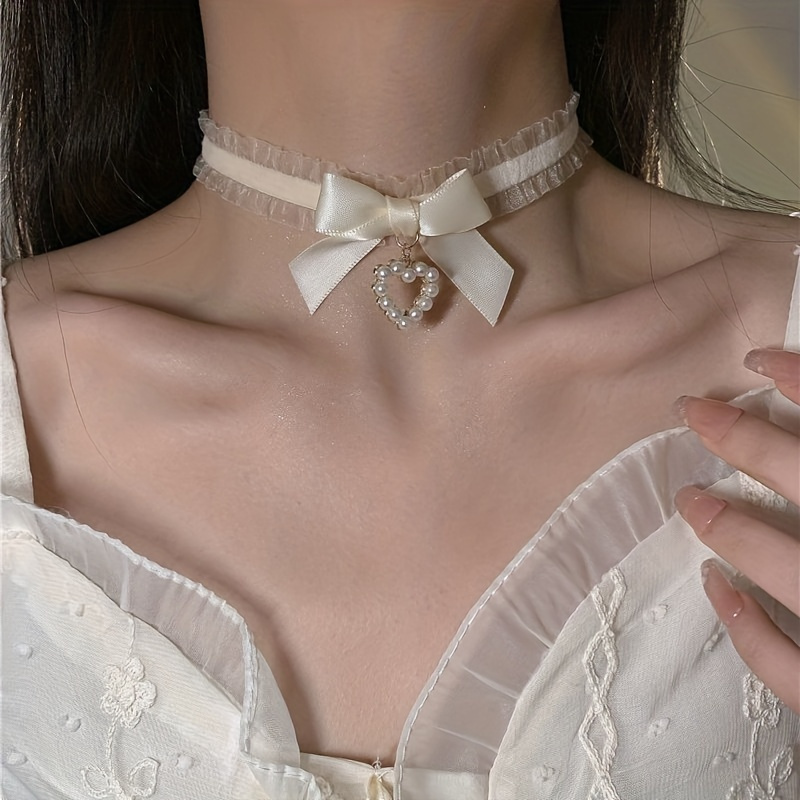 Coquettish Style Lace Flower Choker Necklace Water Drop - Temu