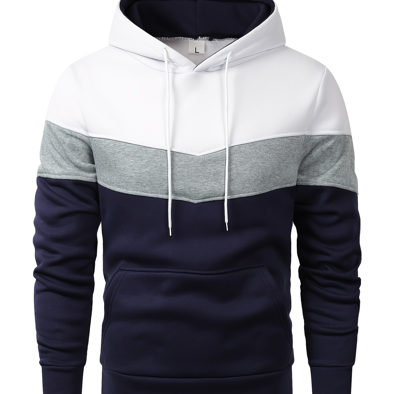 

Men's Pattern Hooded Long Sleeve Sweatshirt, Chic And Trendy Hoodie With Fleece For Spring And Autumn Daily And Sports Wear