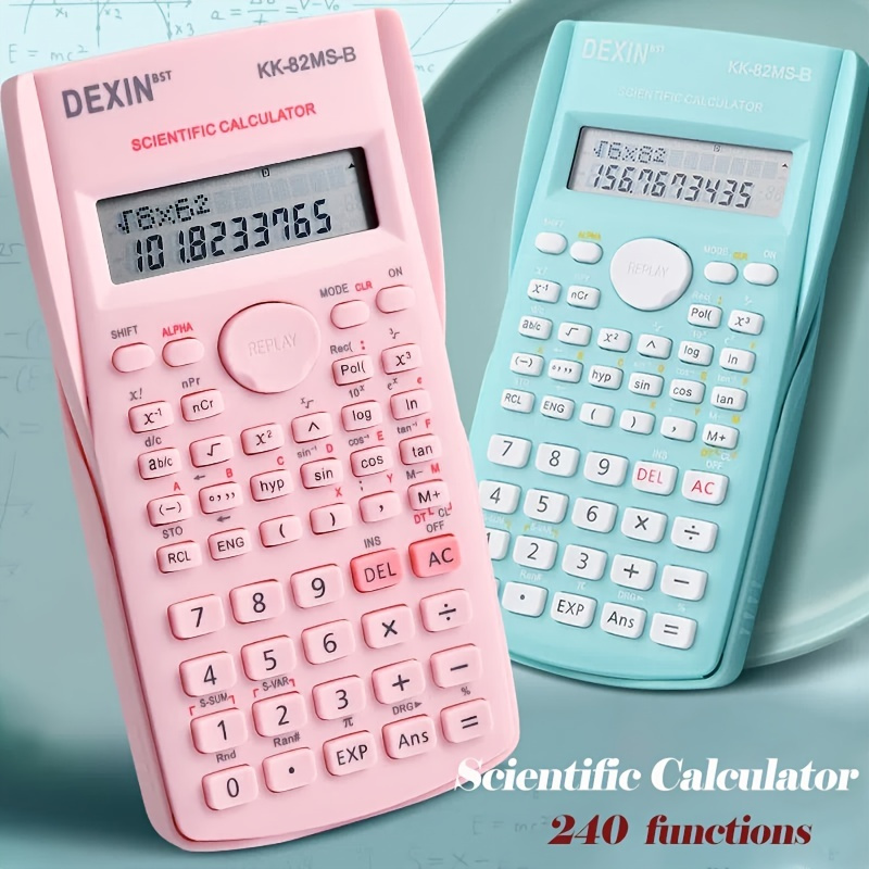 1 pezzo Calcolatrice scientifica rosa , multifunzionale per studenti , in e  per apprendimento funzioni e frazioni