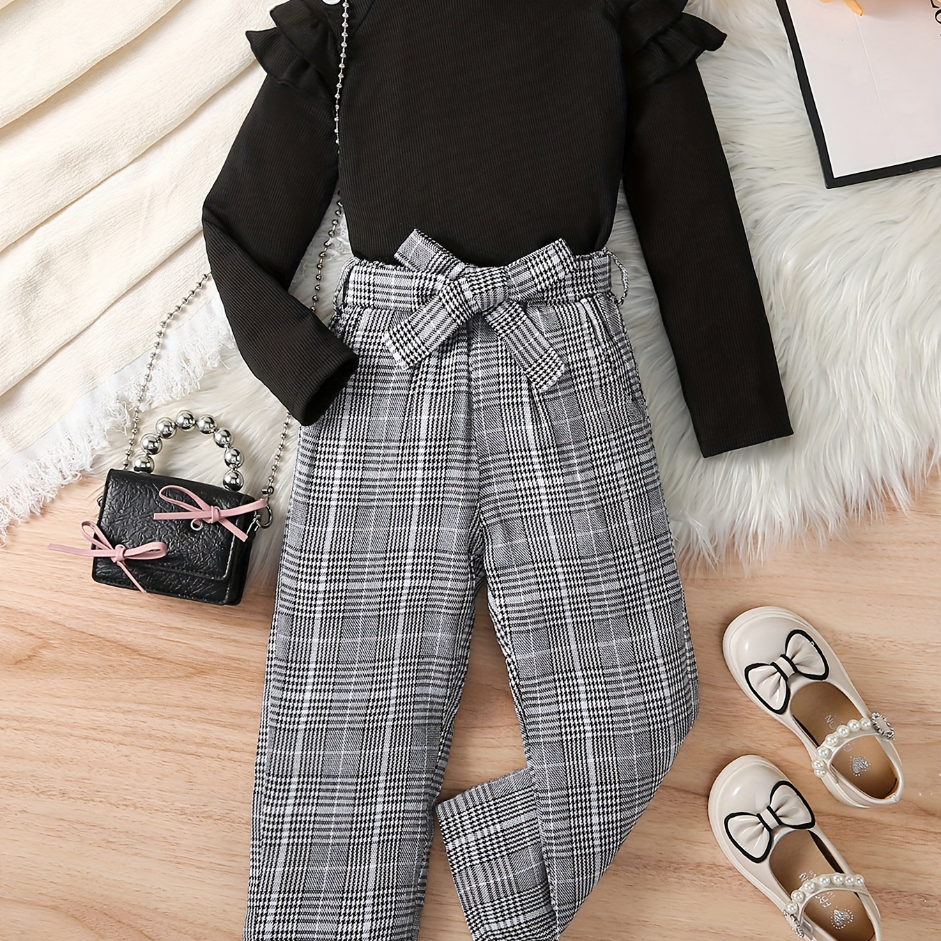 

' Set, Long Knit Pants And Waistband For Hanging Out, And , Washable, Fit