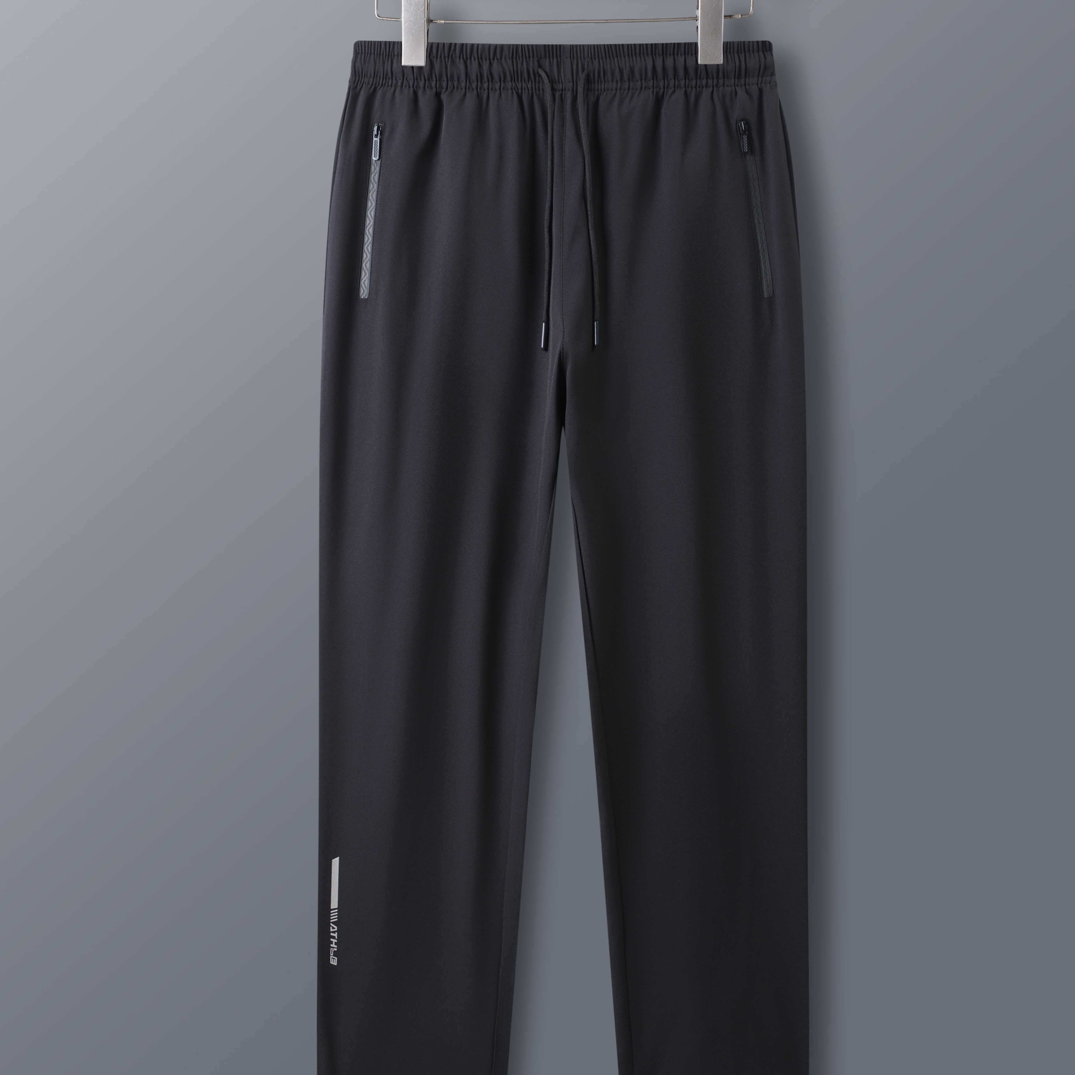 

Men's Fashion Print Casual Loose Sports Zipper Pocket Elastic Drawstring Waist Pants