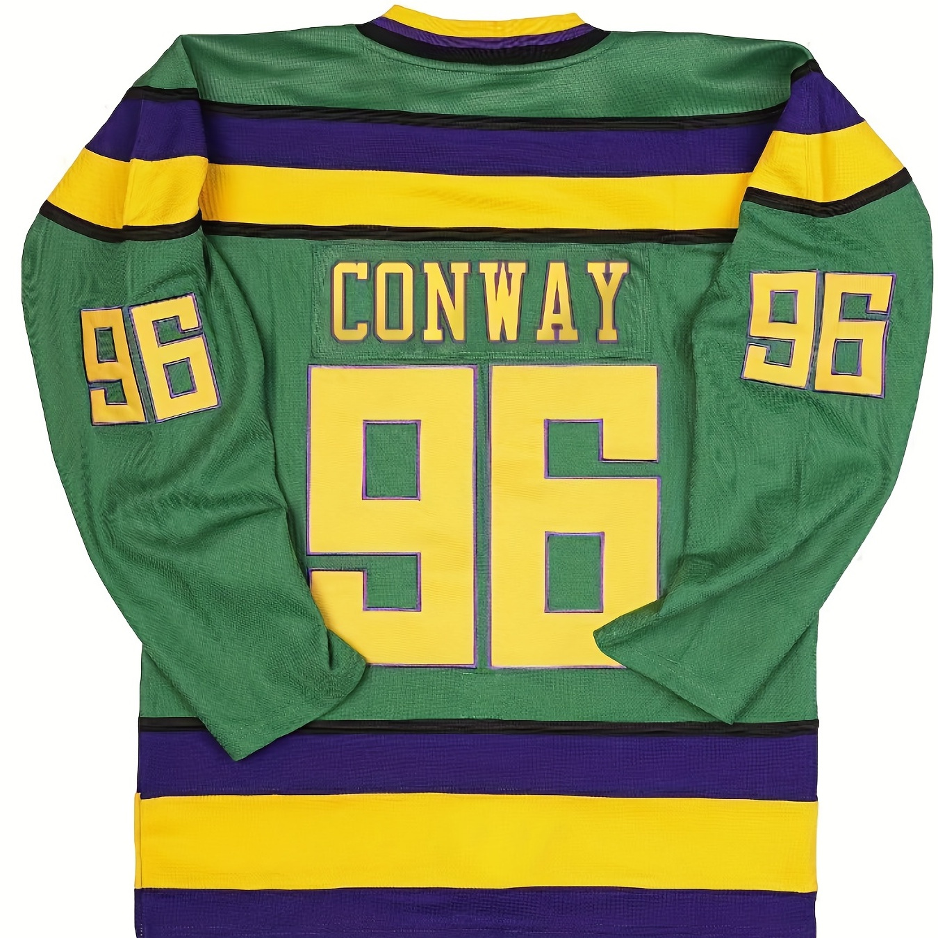 Men's Ice Hockey Jersey: #96 Green Retro Classic Embroidery Stitched Hockey Sweatshirt Party Clothing