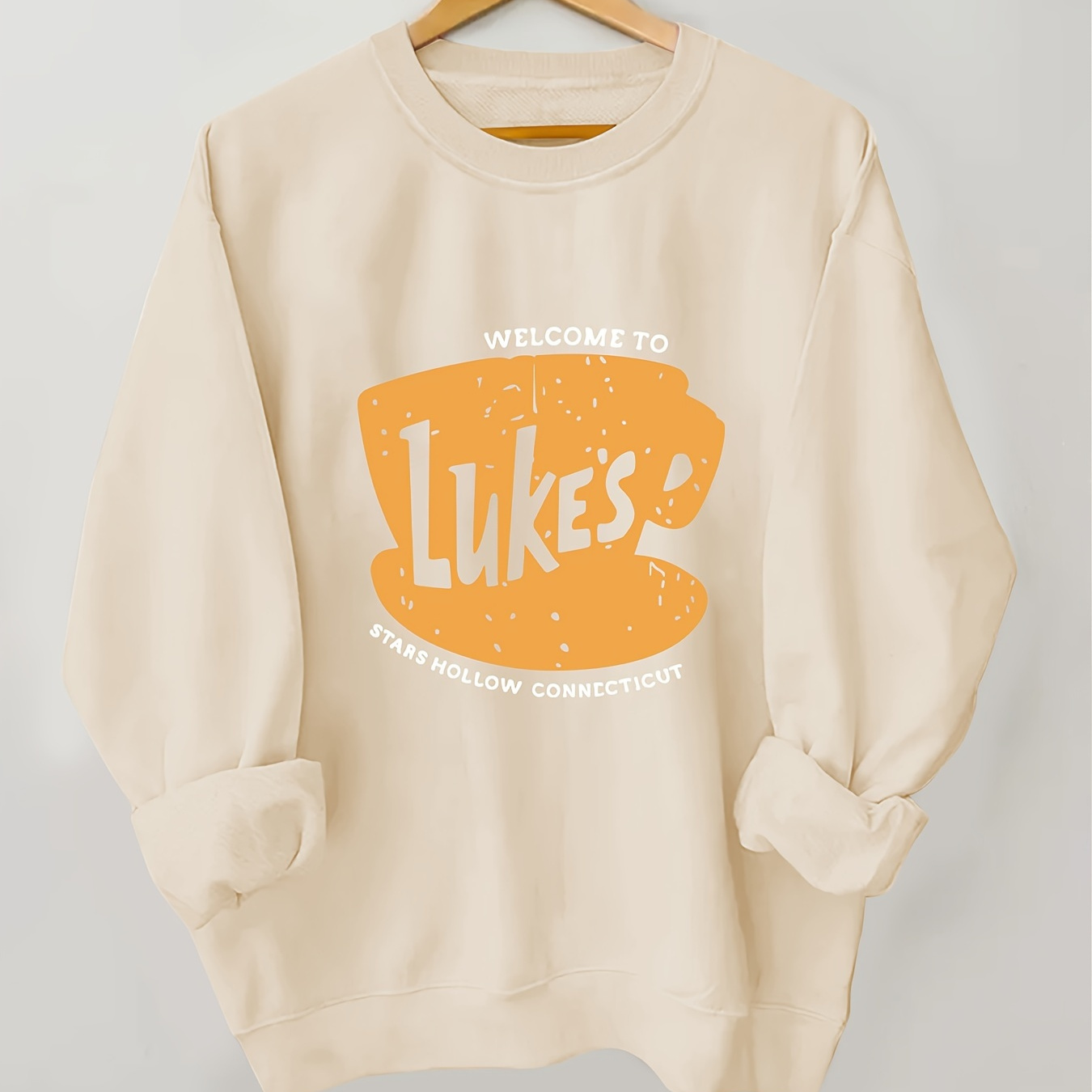 

Size Letter Print Sweatshirt - Long Sleeve, Crew Neck Casual Top For Women, Fall & Spring, Plus Size, Clothing