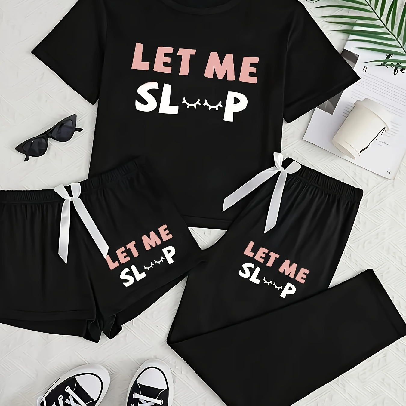 

Teenage Girl Casual 3pcs Pajama Set