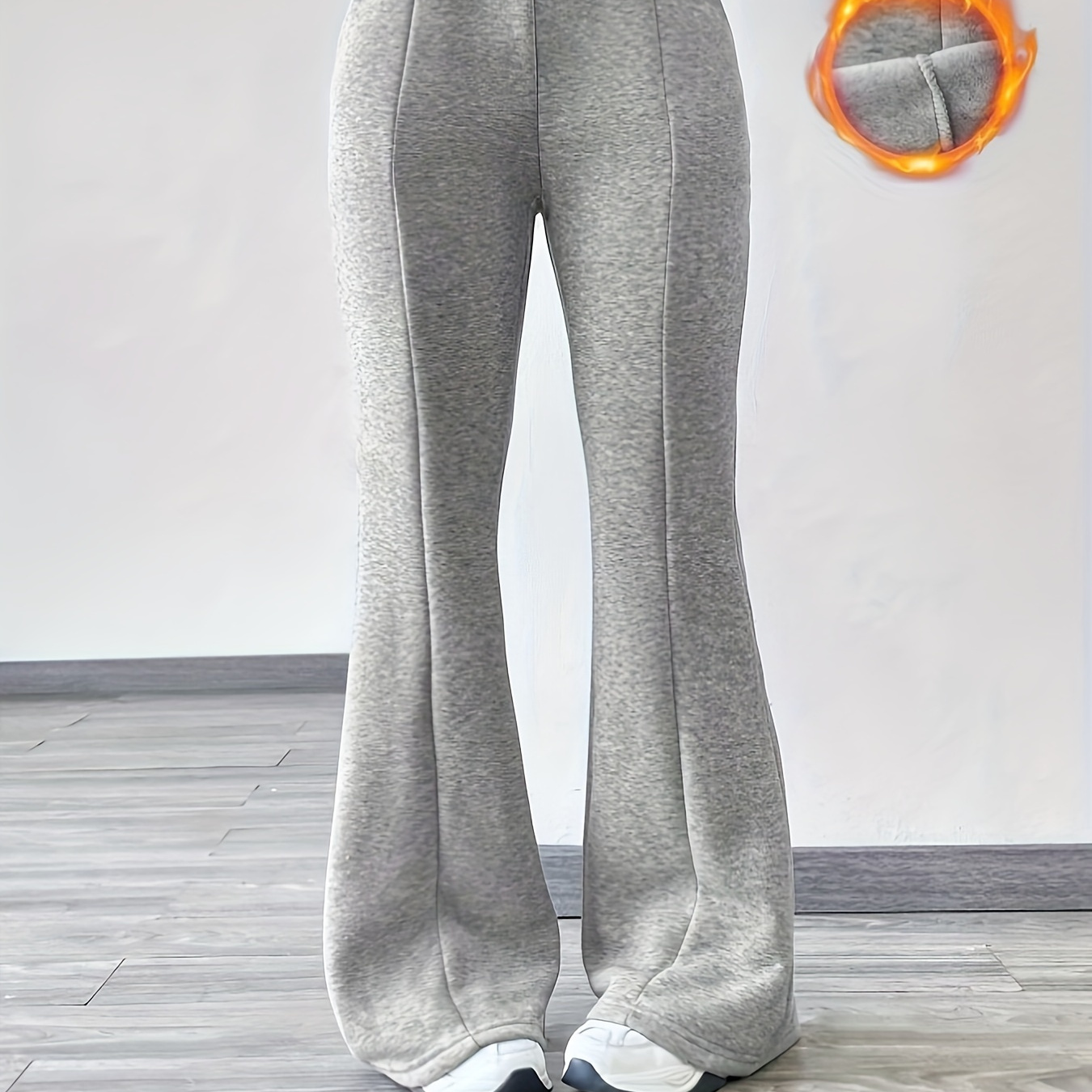 

Y2k- Fleece-lined Pants - Waist Drawstring, Leg