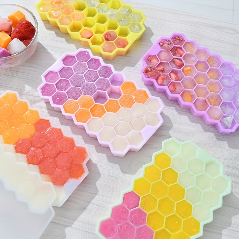24/48 Grids Press Type Ice Cube Maker Silicone Ice Tray Making Mold Ice  Storage Box With Lid Bar Kitchen Square Ice Container - AliExpress
