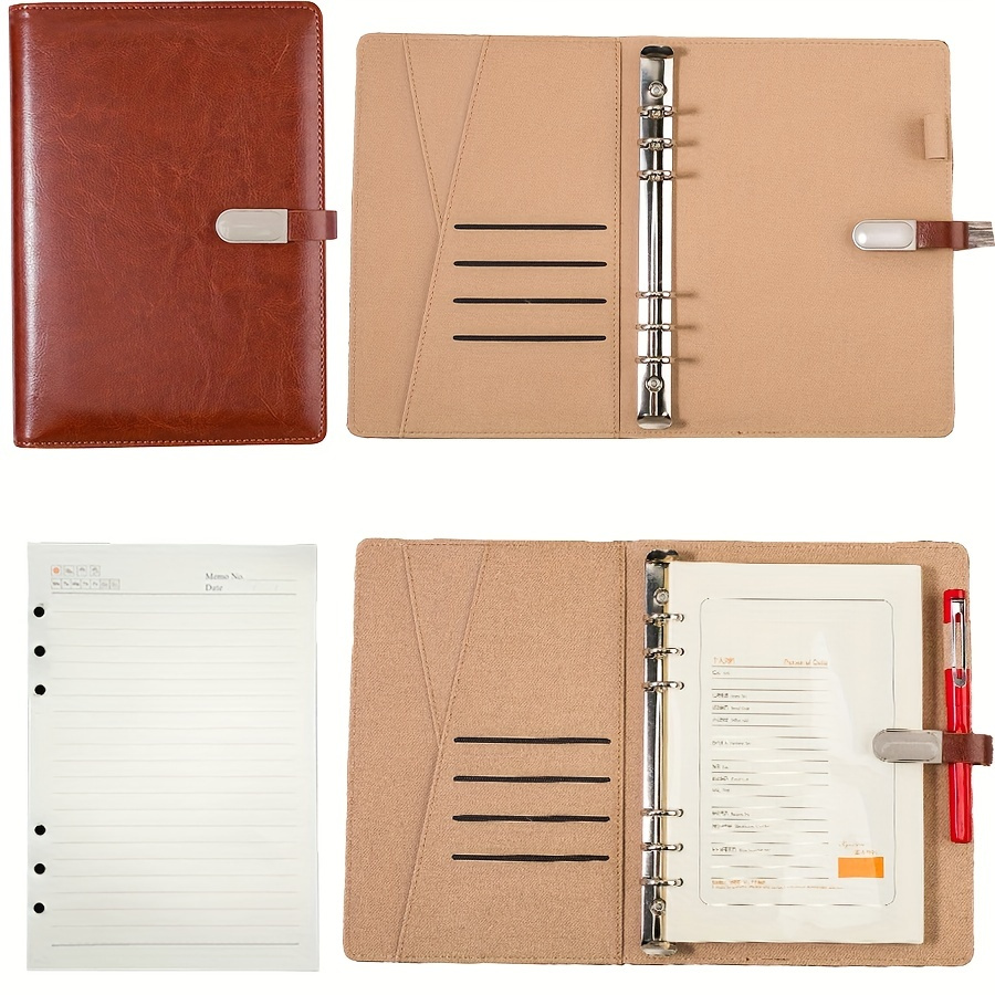 Scrapbook A5 Notebook With Paper Ring Binder Refillable - Temu
