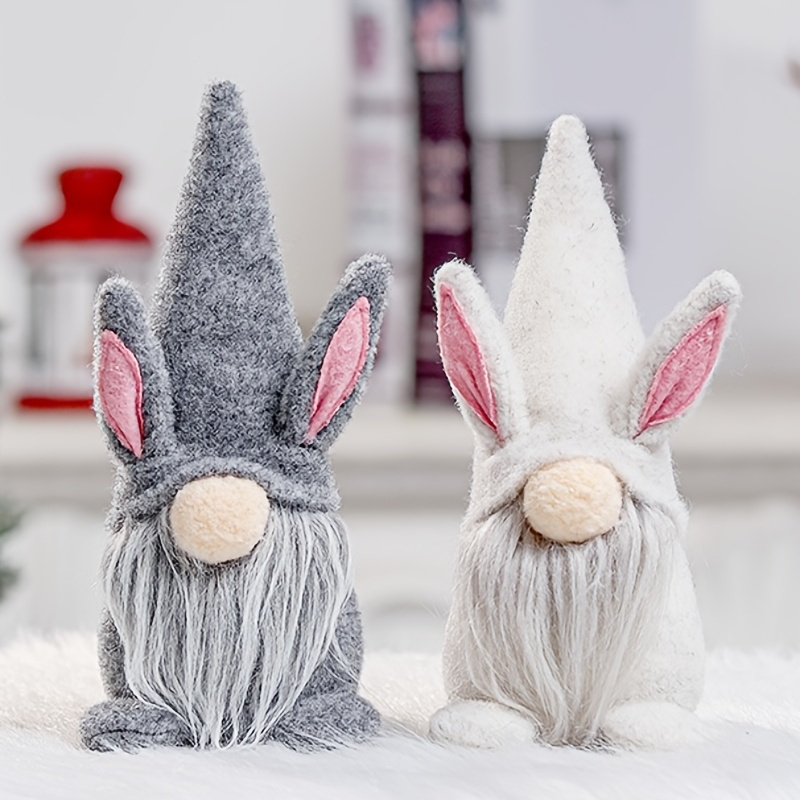 Poupée de pâques sans visage de lapin, 2022, décoration créative