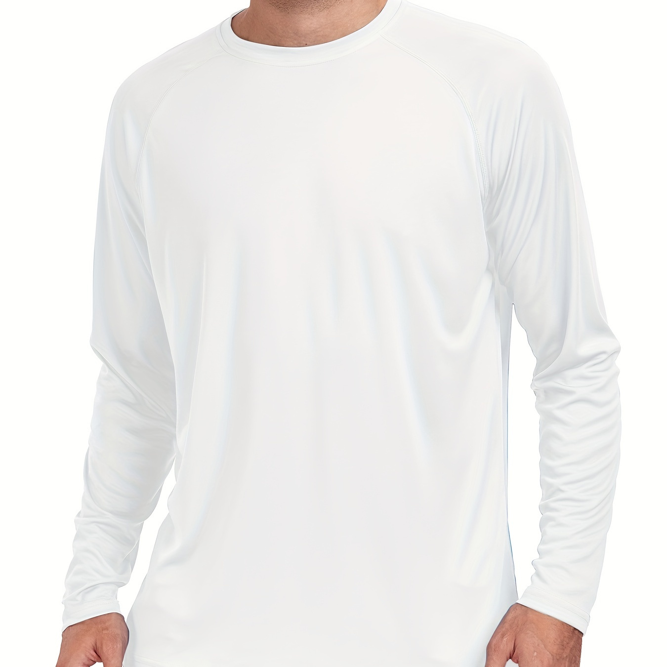 Camiseta De Protección Solar Sólida Para Hombre, Informal UPF50 + De Manga  Larga De Secado Rápido, Camisa Ligeramente Elástica, Ropa Para Verano, Pesc