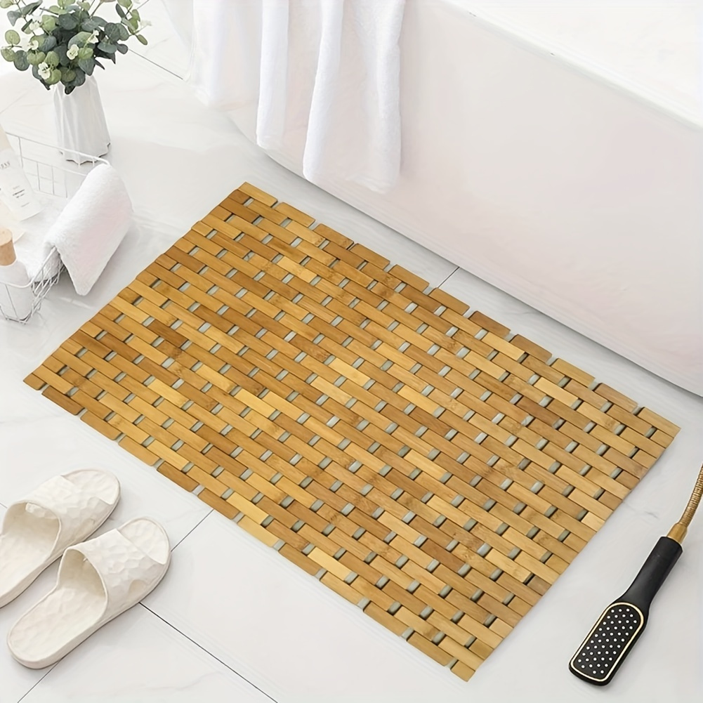 Lujosa alfombra de baño de bambú natural y toalla de mano de fibra de bambú  para una sensación y apariencia de spa. -  México