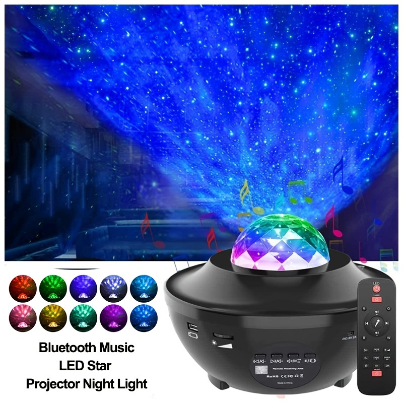 NUNET Galaxy Star Projector Sky LED Multi-Color Moving Nebula Cloud Ni –