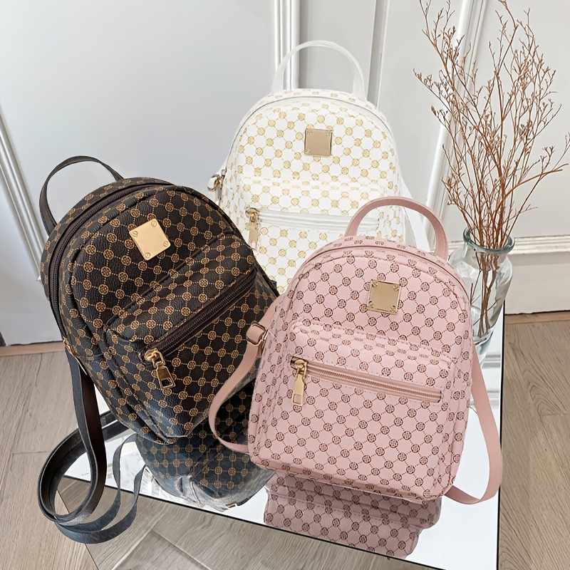 Women's Mini Print Backpack Purse, Cute Travel Backpack, Women's Handbag  (7.5*6.3*2.36)inch