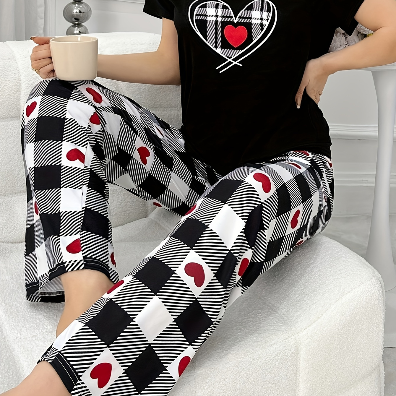

Pyjama Grande Taille pour Femme avec Motif Cartoon et