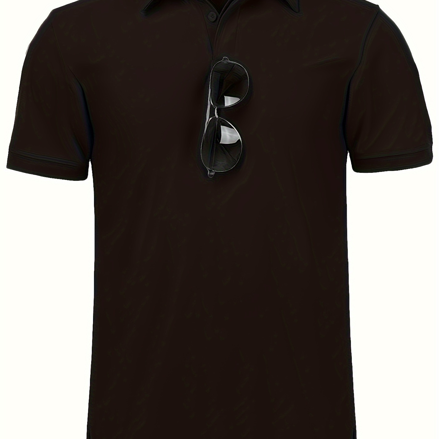 

Men's Navy Blue Shirt - , Stretch Polyester Fabric, Short Sleeve With Collar And Button Detail, Machine Washable For Golf And Casual Attire, Golf Shirt