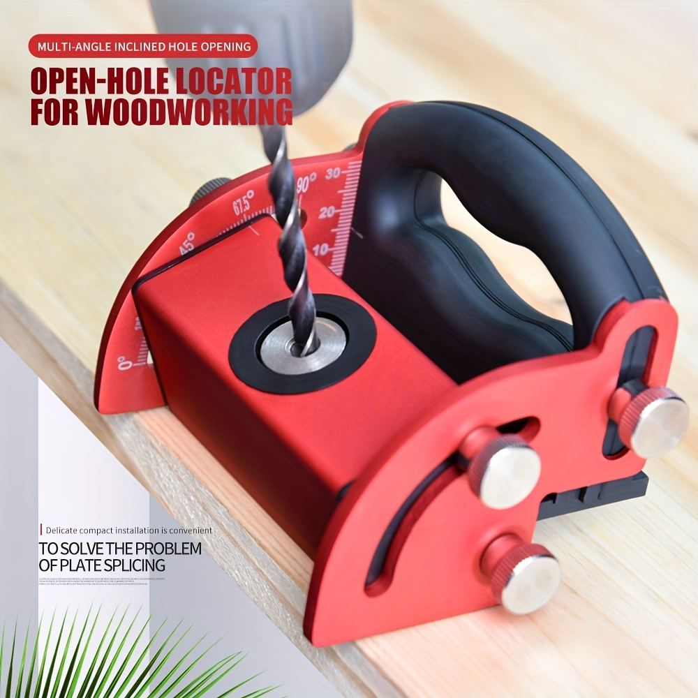 1pc Adjustable Angle Drilling Locator: Easily Connect Wood Boards with  Woodworking Perforation Positioner!