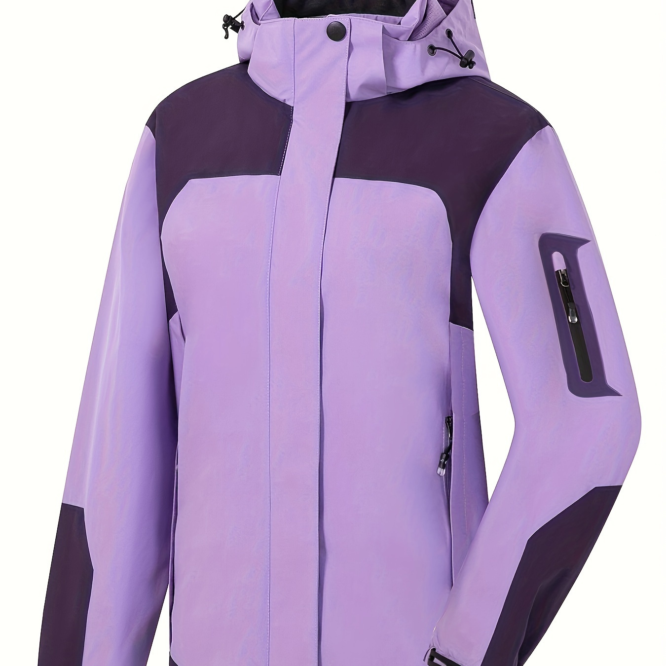

Womens Waterproof Rain Jacket Lightweight Active Outdoor Raincoat With Removable Hood