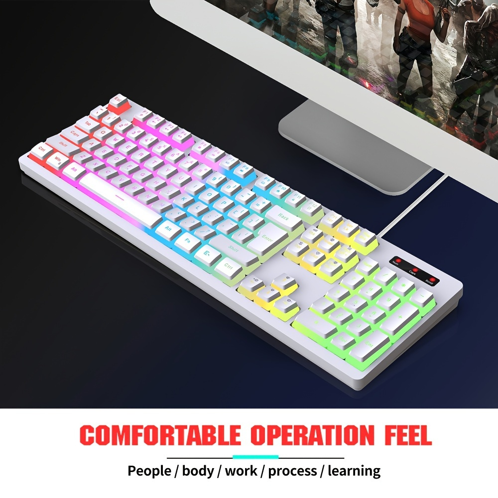 HXSJ V100 + A876 jeu mobile Keyboard câblé d'une main + Set de souris