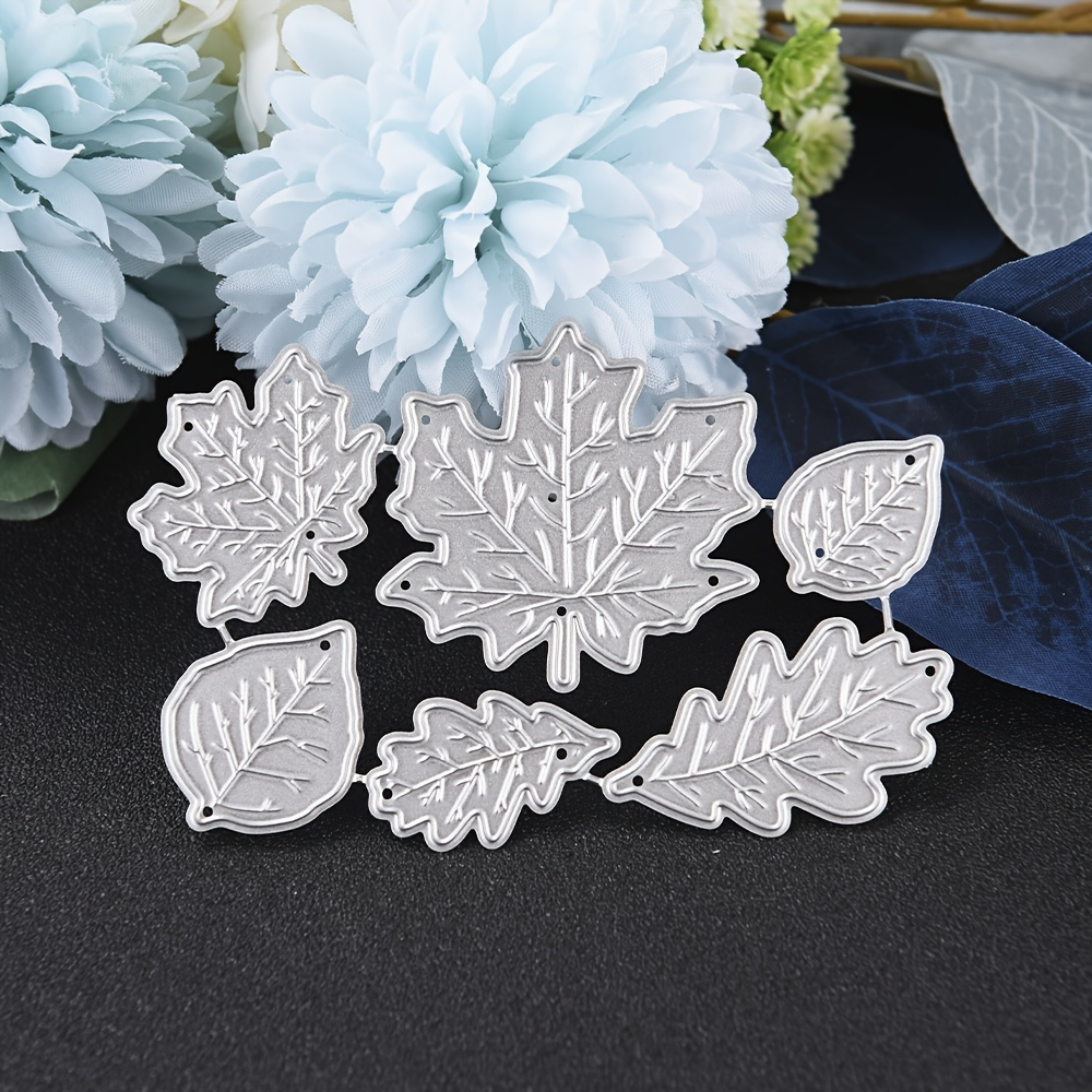 

6pcs Leaves Metal Cutting Dies New 2023 For Card Making Scrapbooking Diy Album Paper Craft Die Cut, Diy Materials