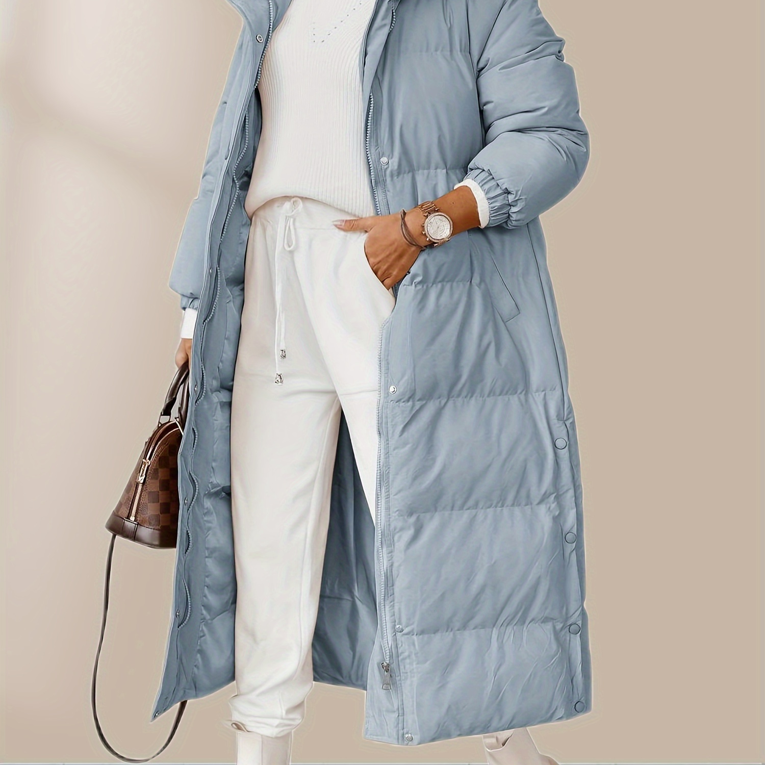 Gacaky Women's Baggy Lightweight Zip Puffer Jacket Warm Winter