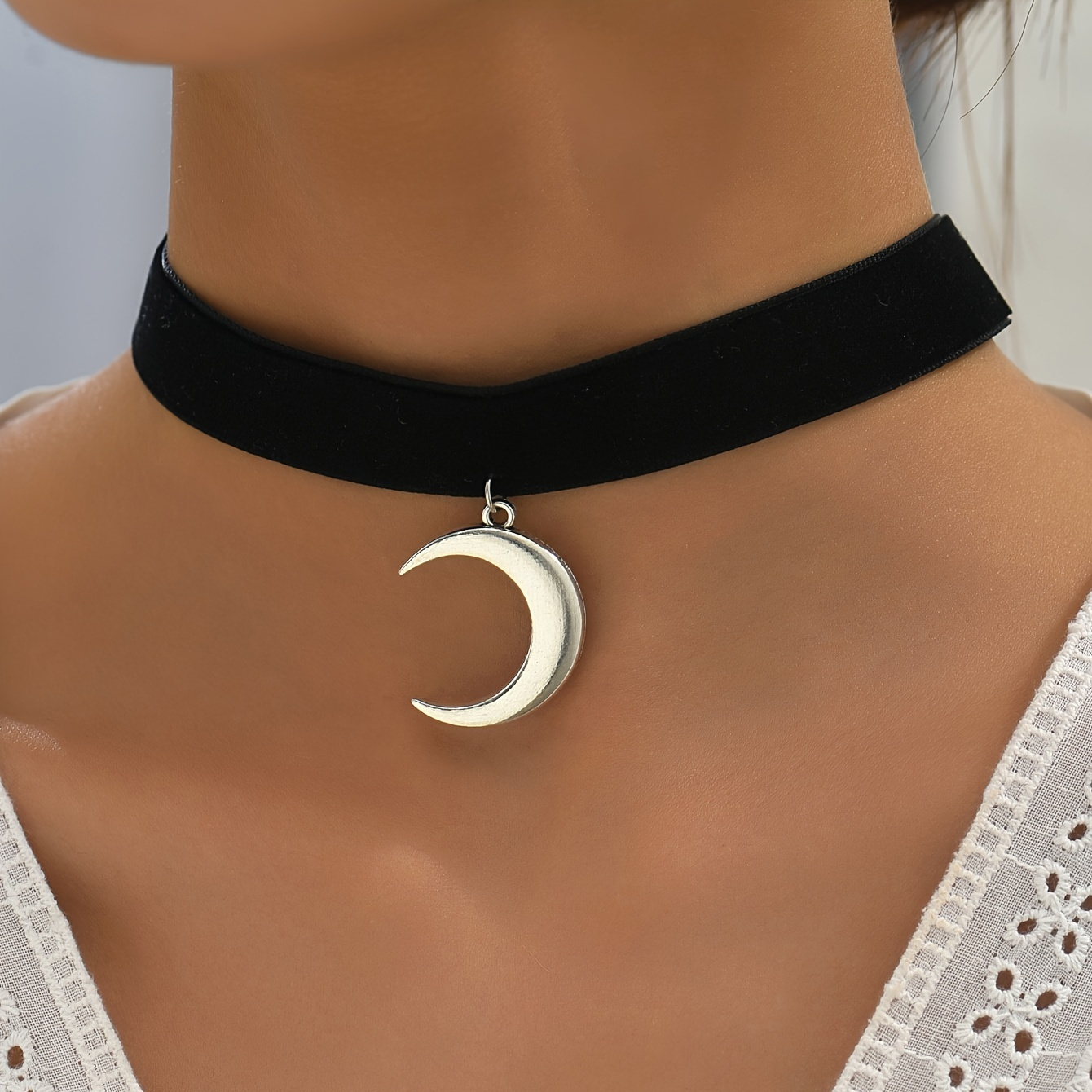 choice of all Moon Choker Necklace for Women Black Collar Necklace for  Women Gothic Choker Necklaces Minimalist Black Choker Necklaces Boho Choker